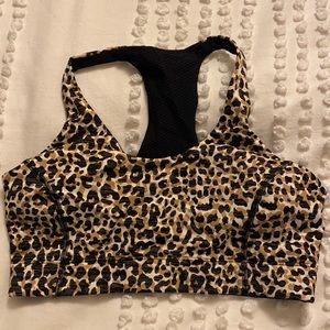 Outdoor voices leopard sports bra